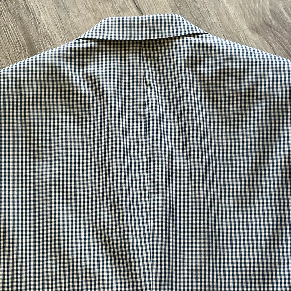 Orivs Classic Blue and Tan Gingham Three-Button Sport Coat Blazer Size 38R - Picture 16 of 16